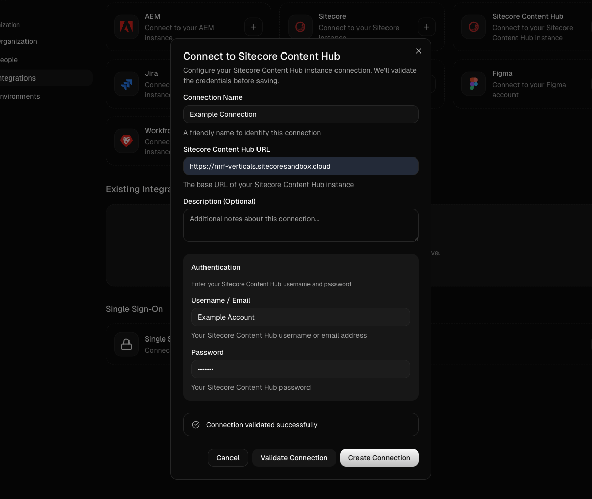 CH Onboard Connection Creation Pn