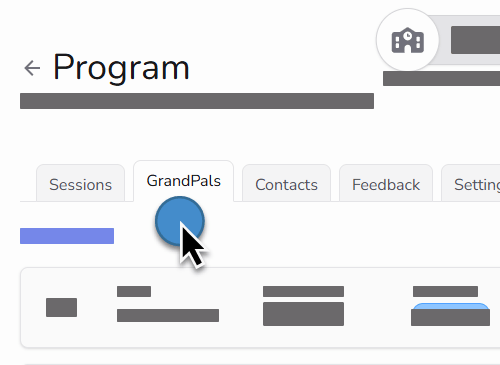 GrandPals tab inside a program