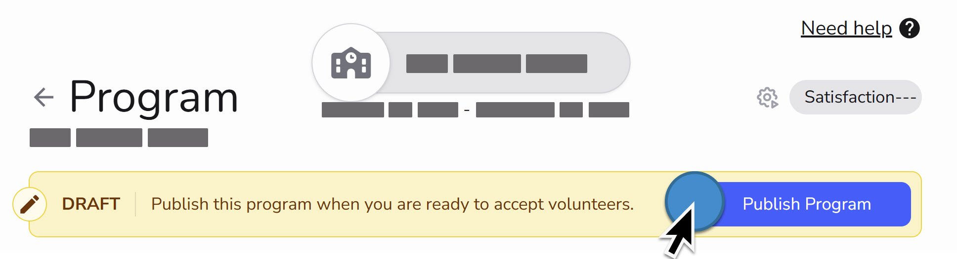 Publish Program button