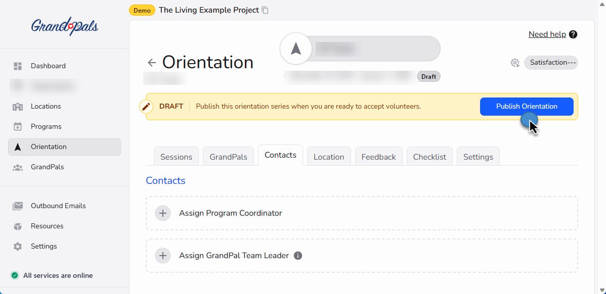 Publish an Orientation screen