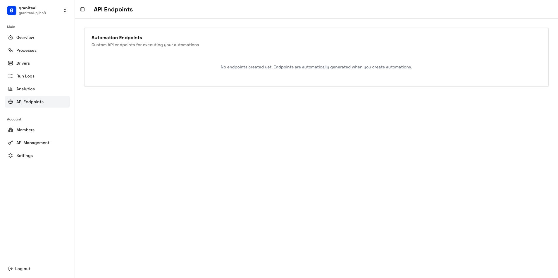 API Endpoints page