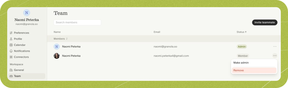 Workspaces - Granola Docs & Help Center