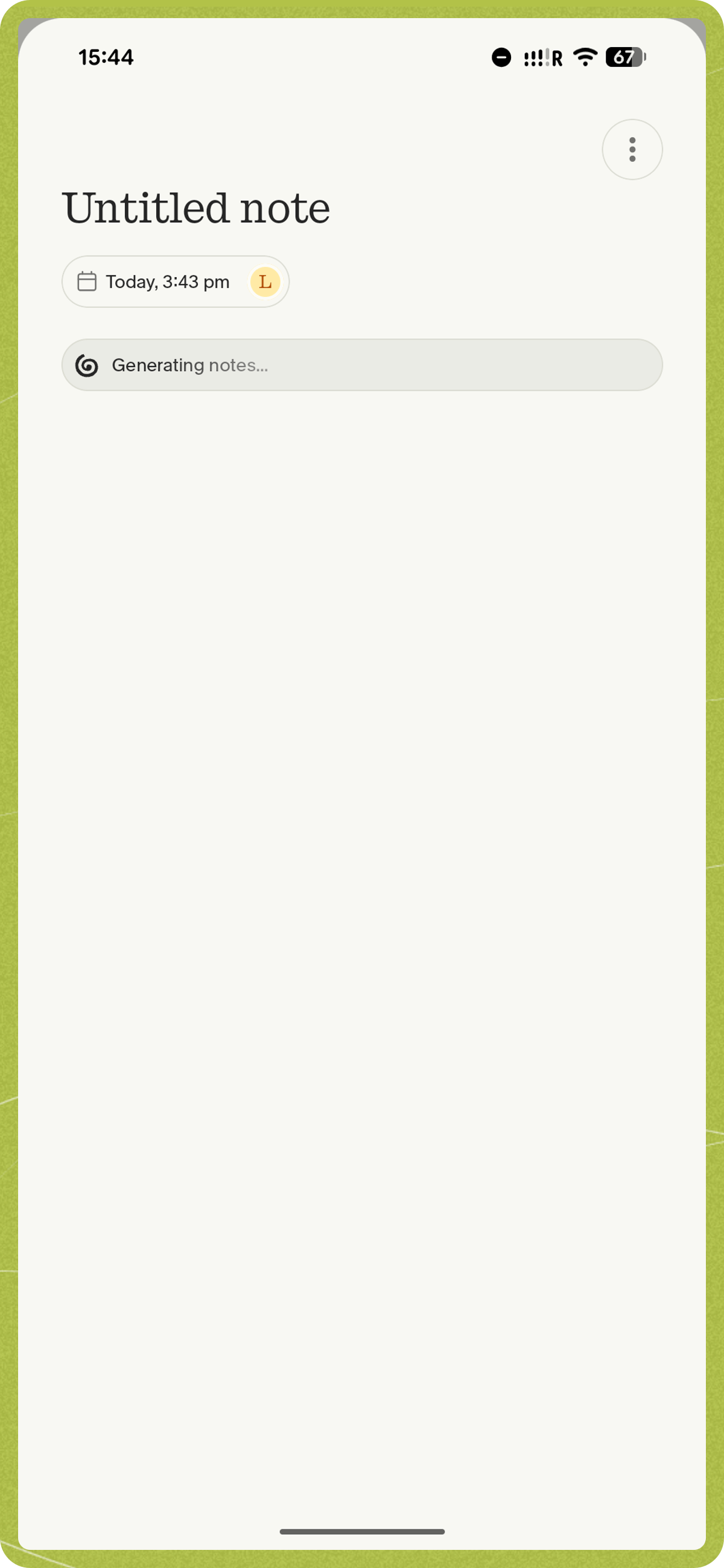 A note generating on Android