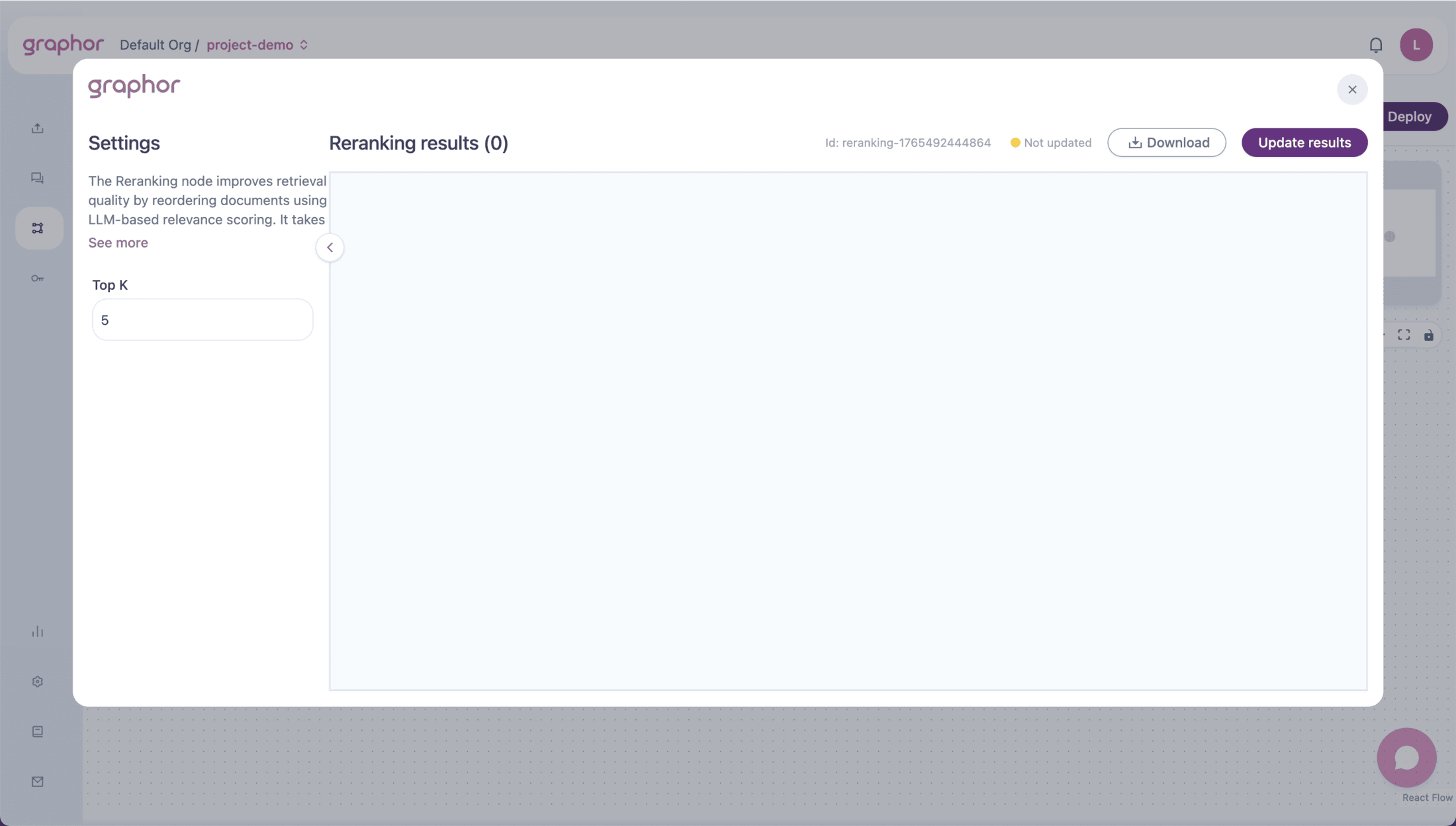 Reranking configuration