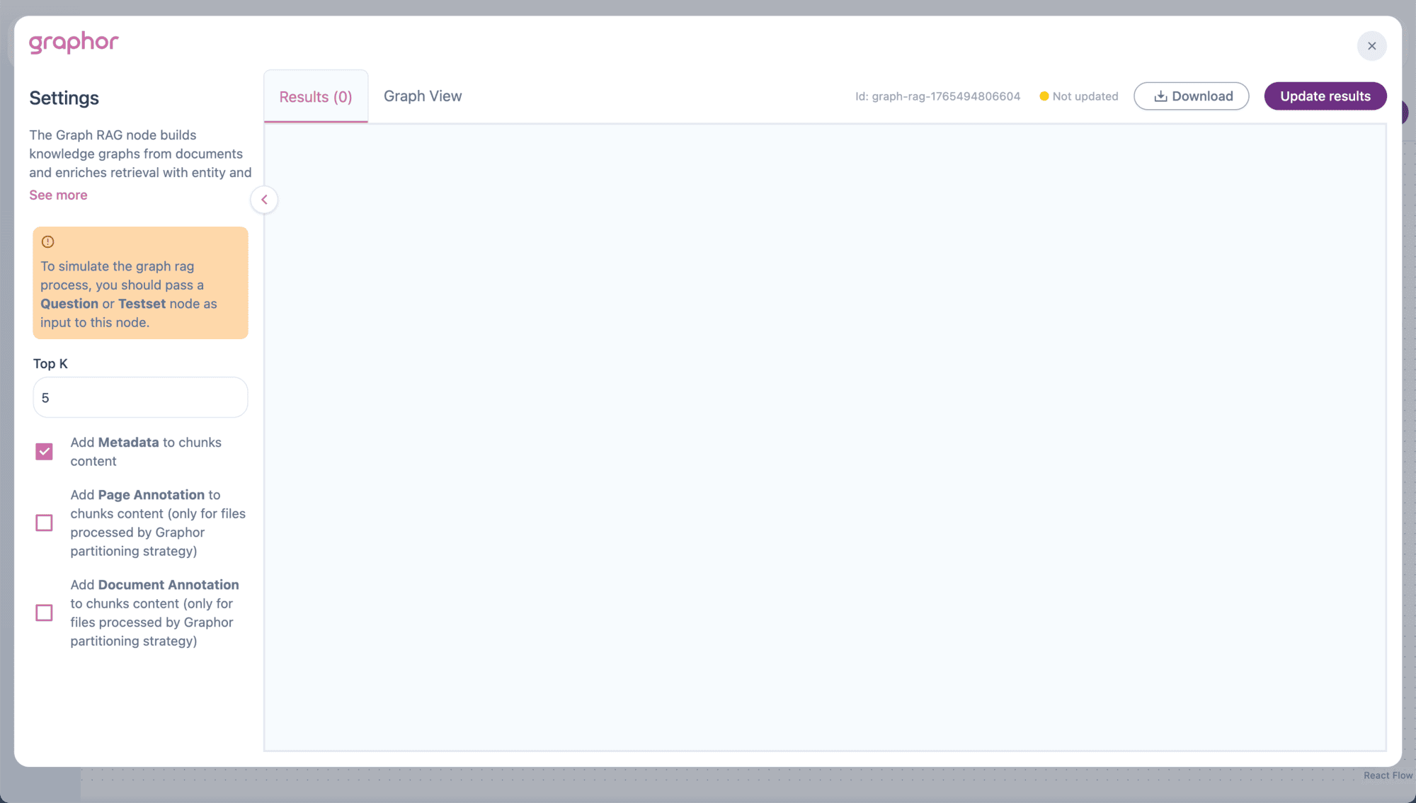 Graph RAG configuration
