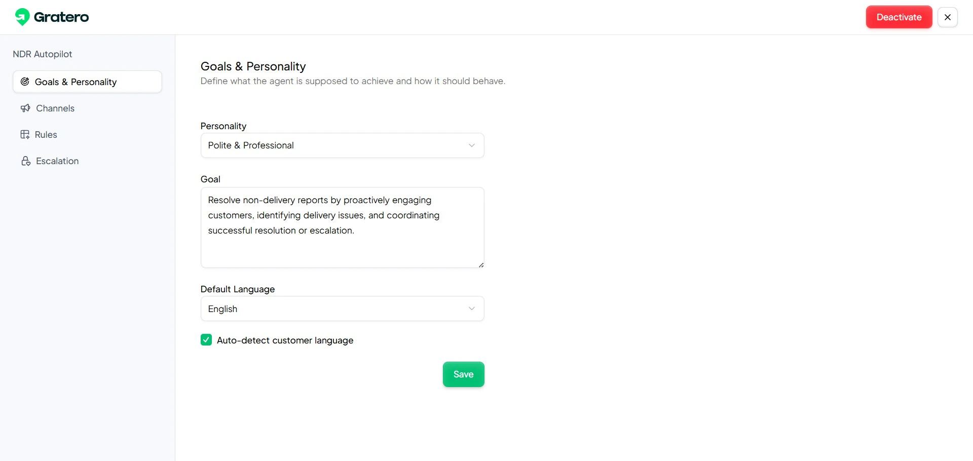 AI Agent goal setup.