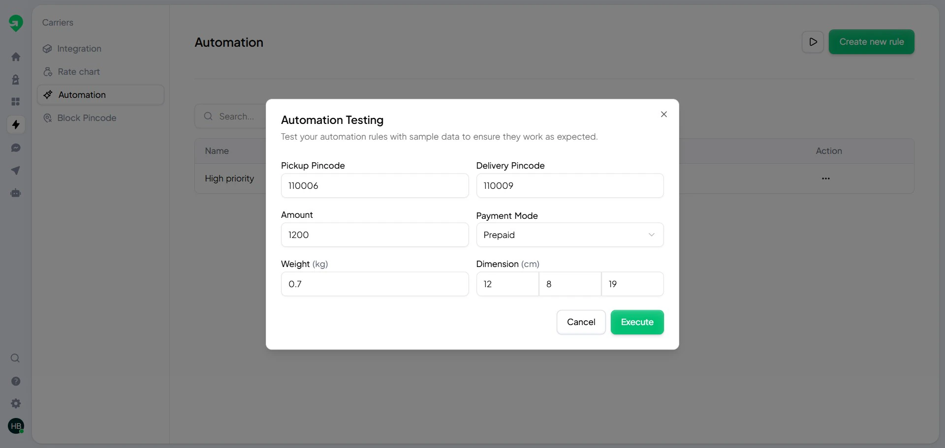 Test automation run result.