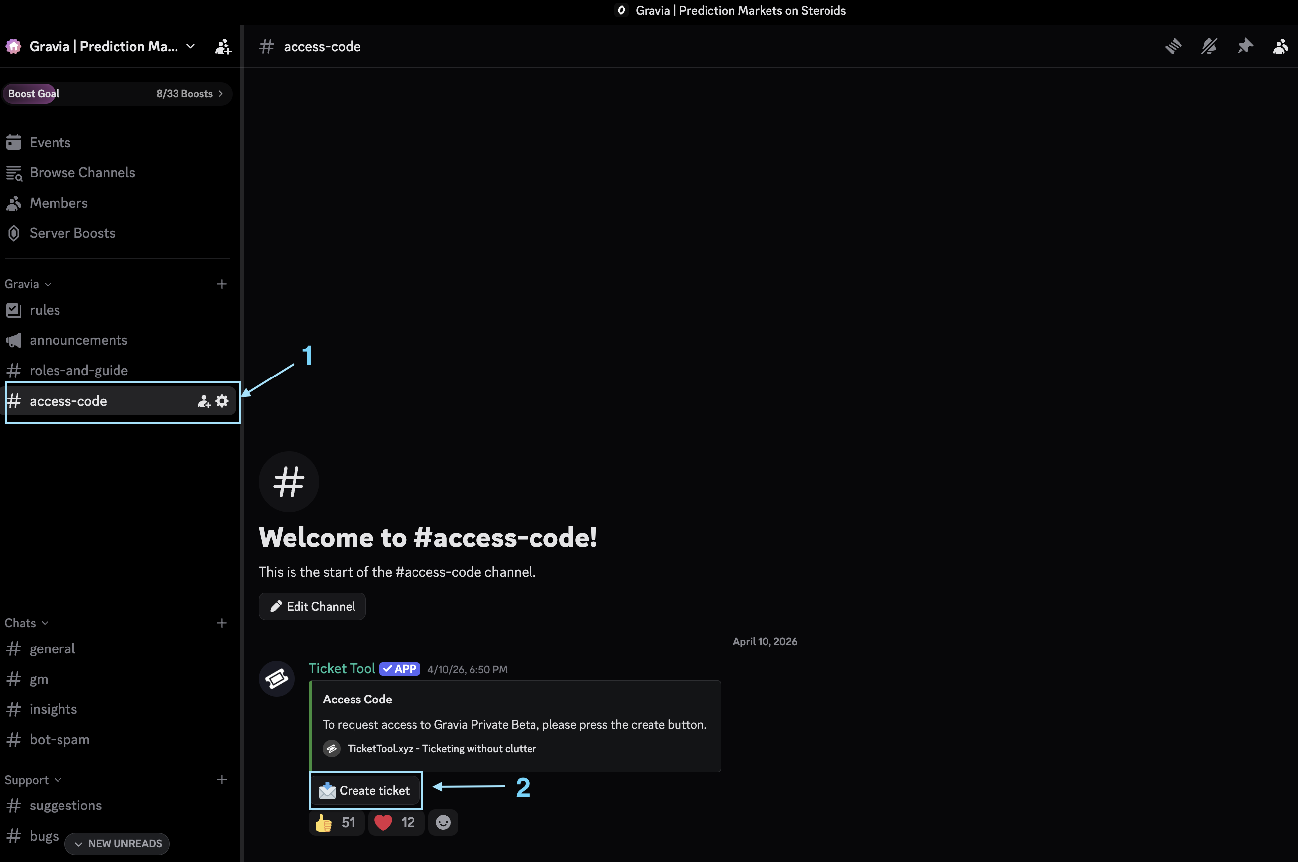 Discord Open Ticket Instructions