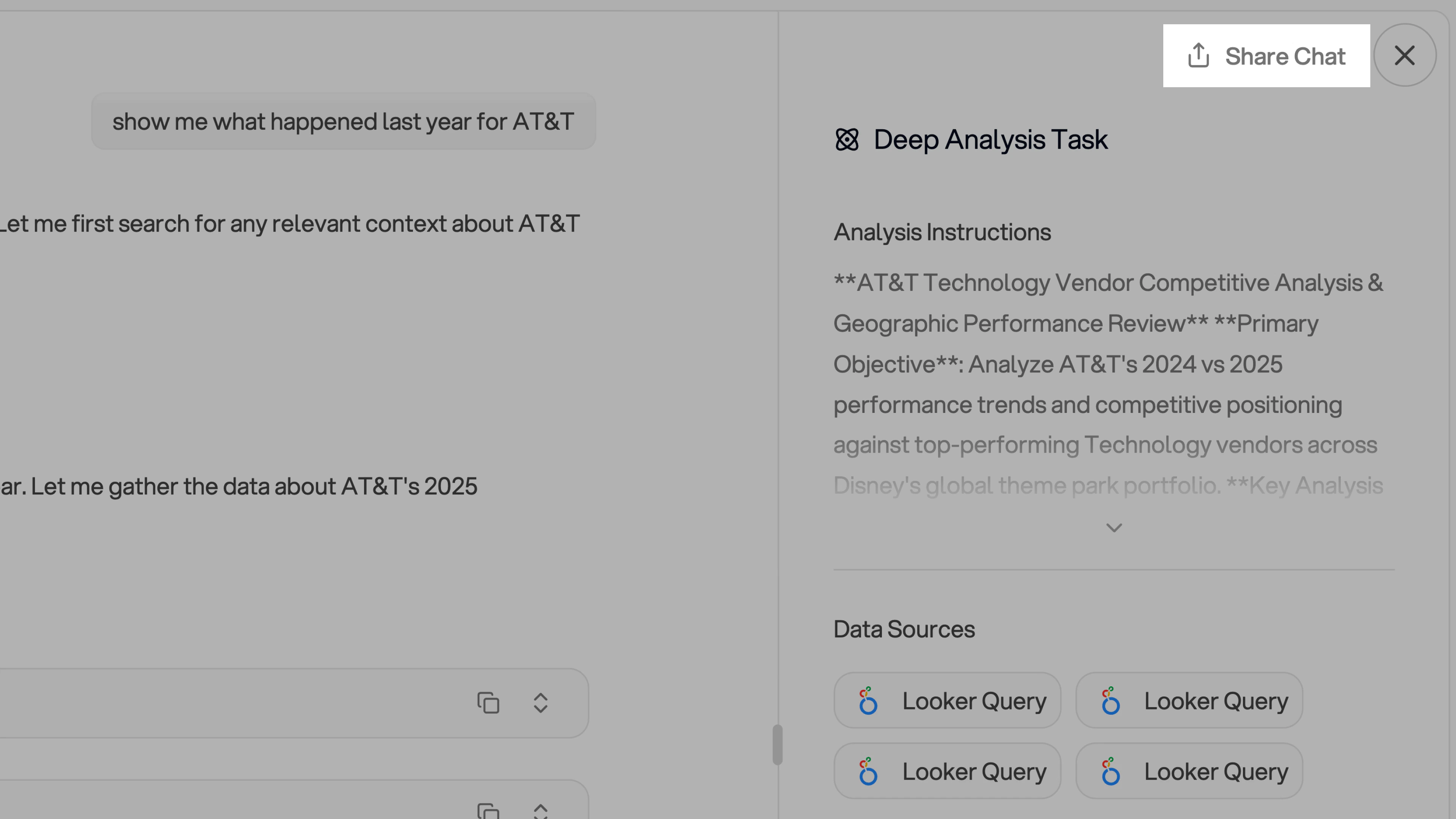 Share Chat button in the chat interface