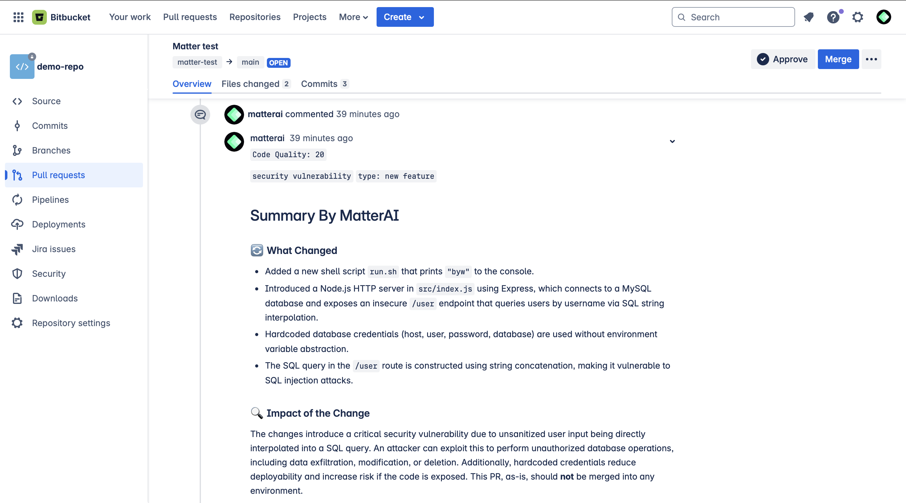 Setting up MatterAI service account