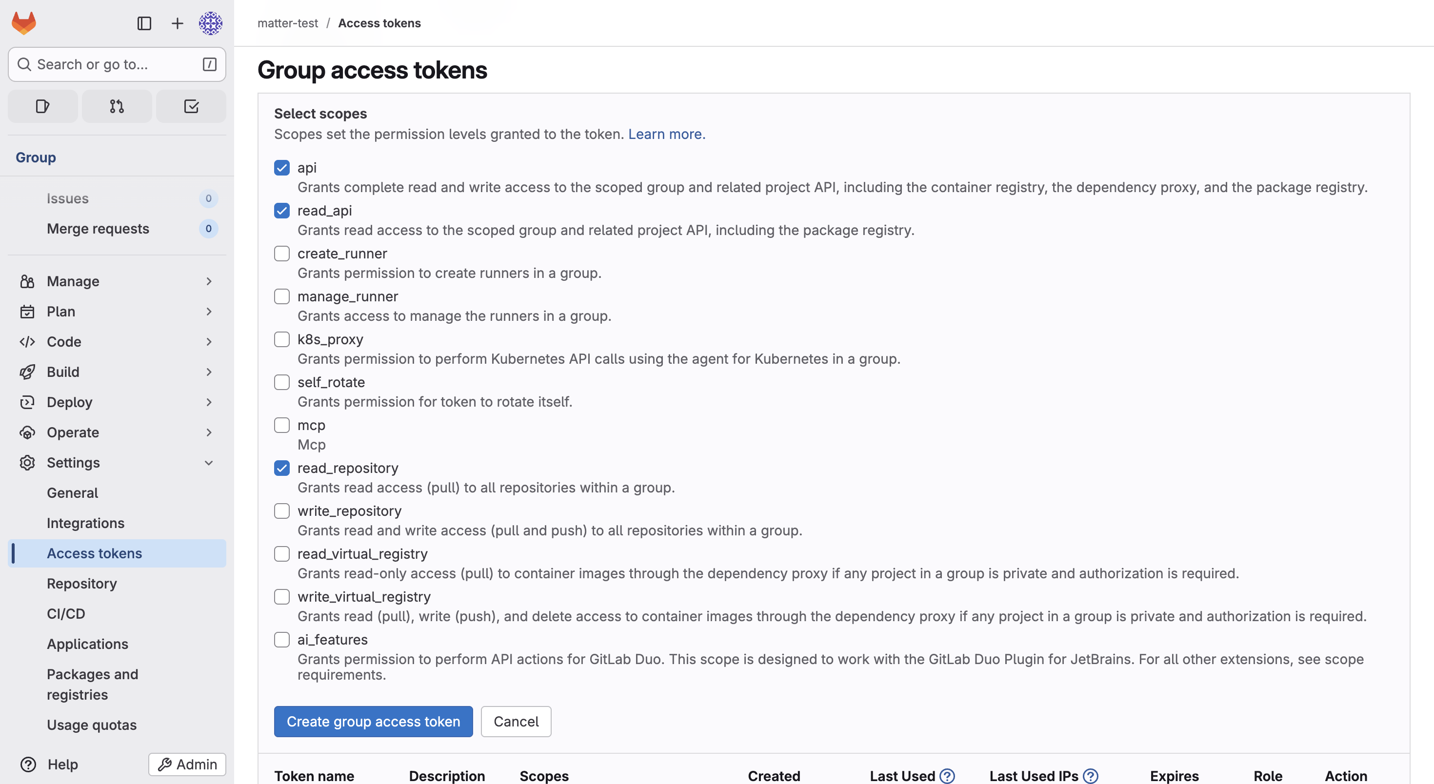 Generating Group Access Token