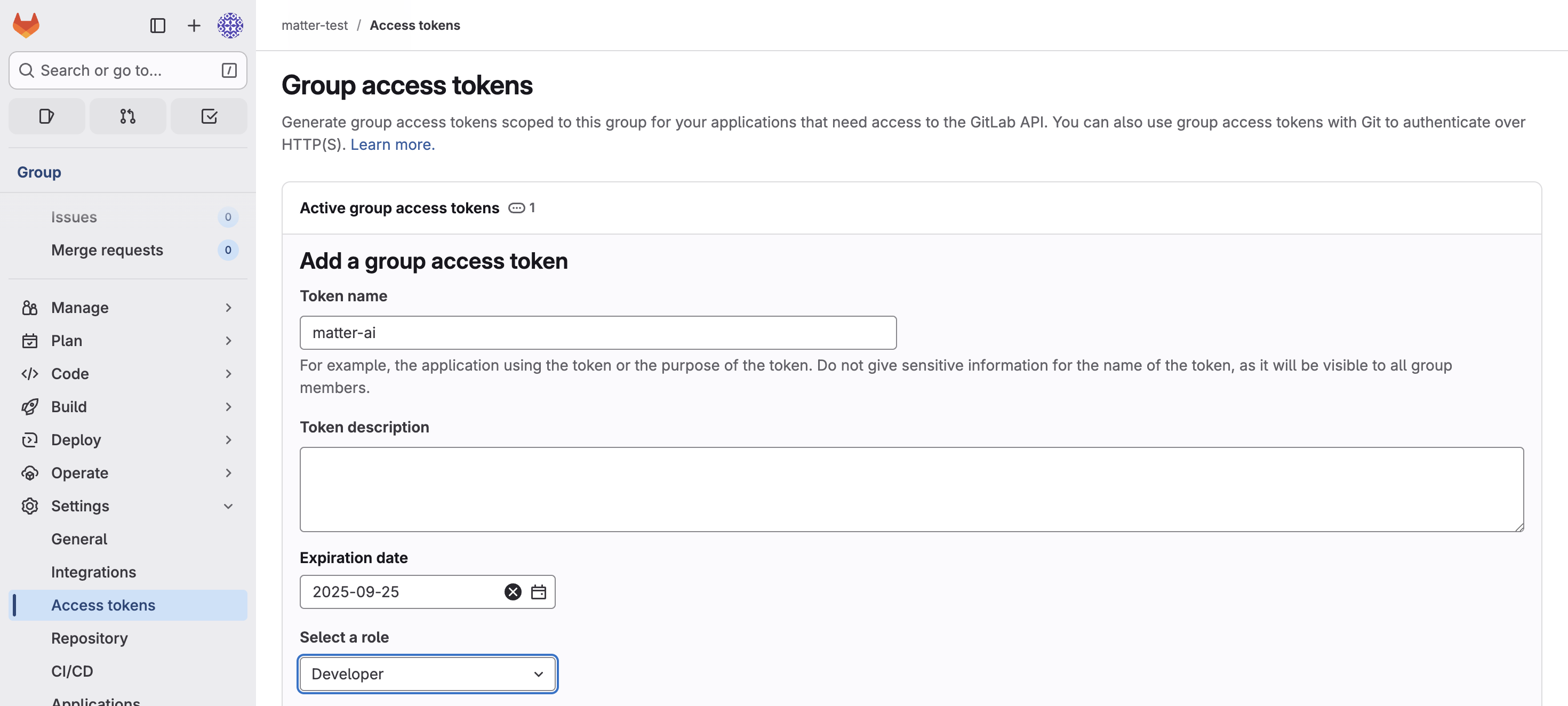 Generating Group Access Token
