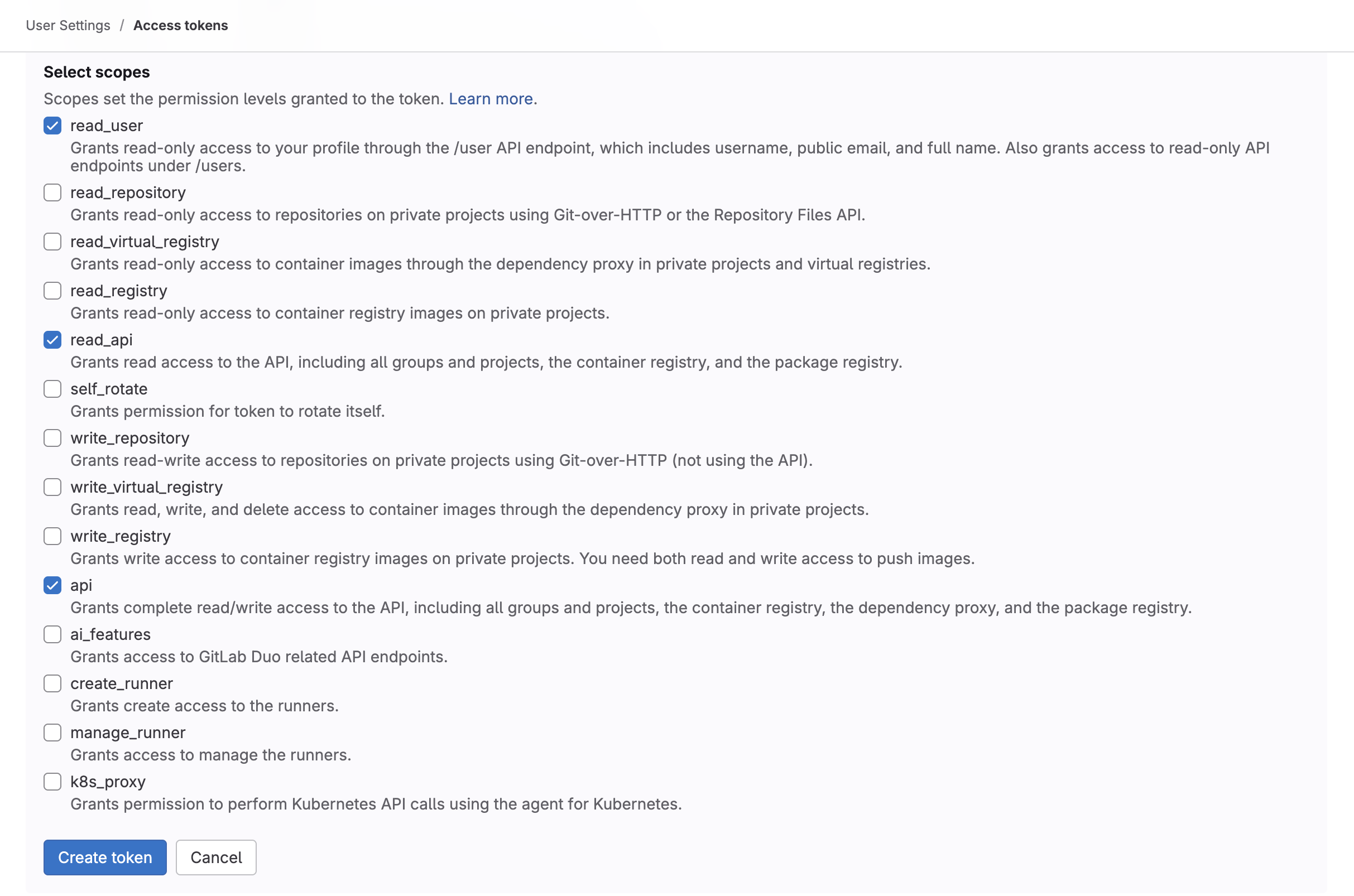Generating Personal Access Token