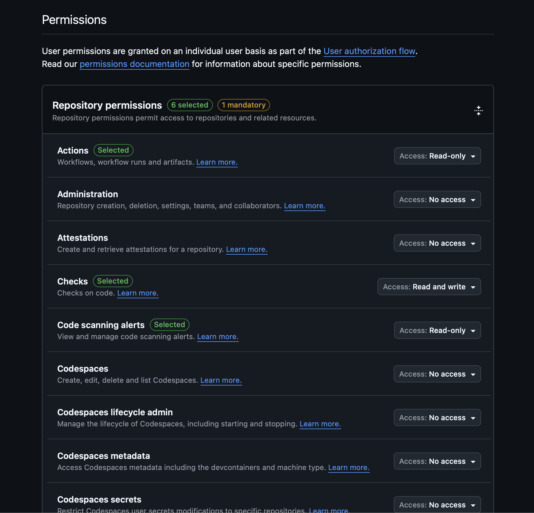 GitHub App Permissions