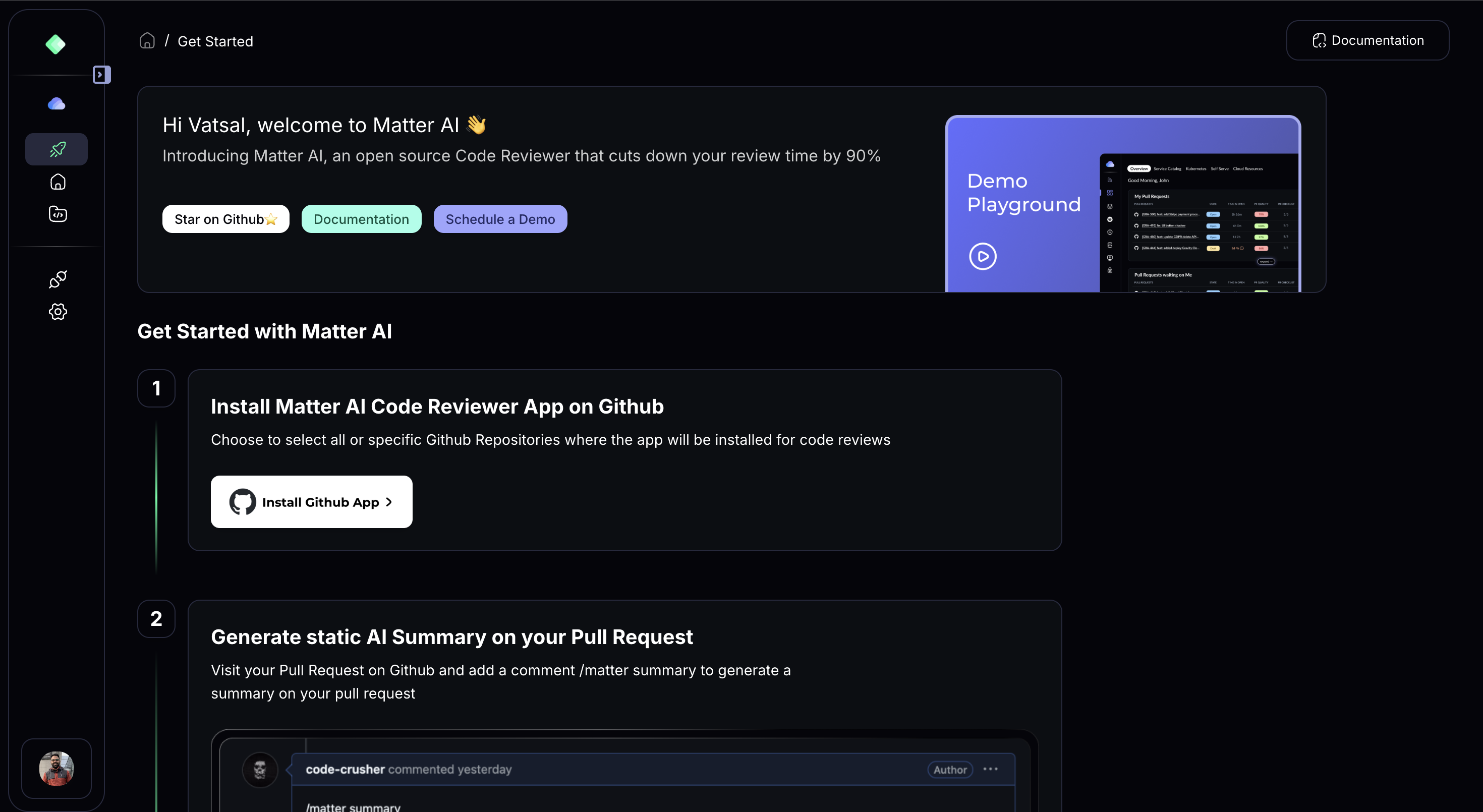 MatterAI Github Connect