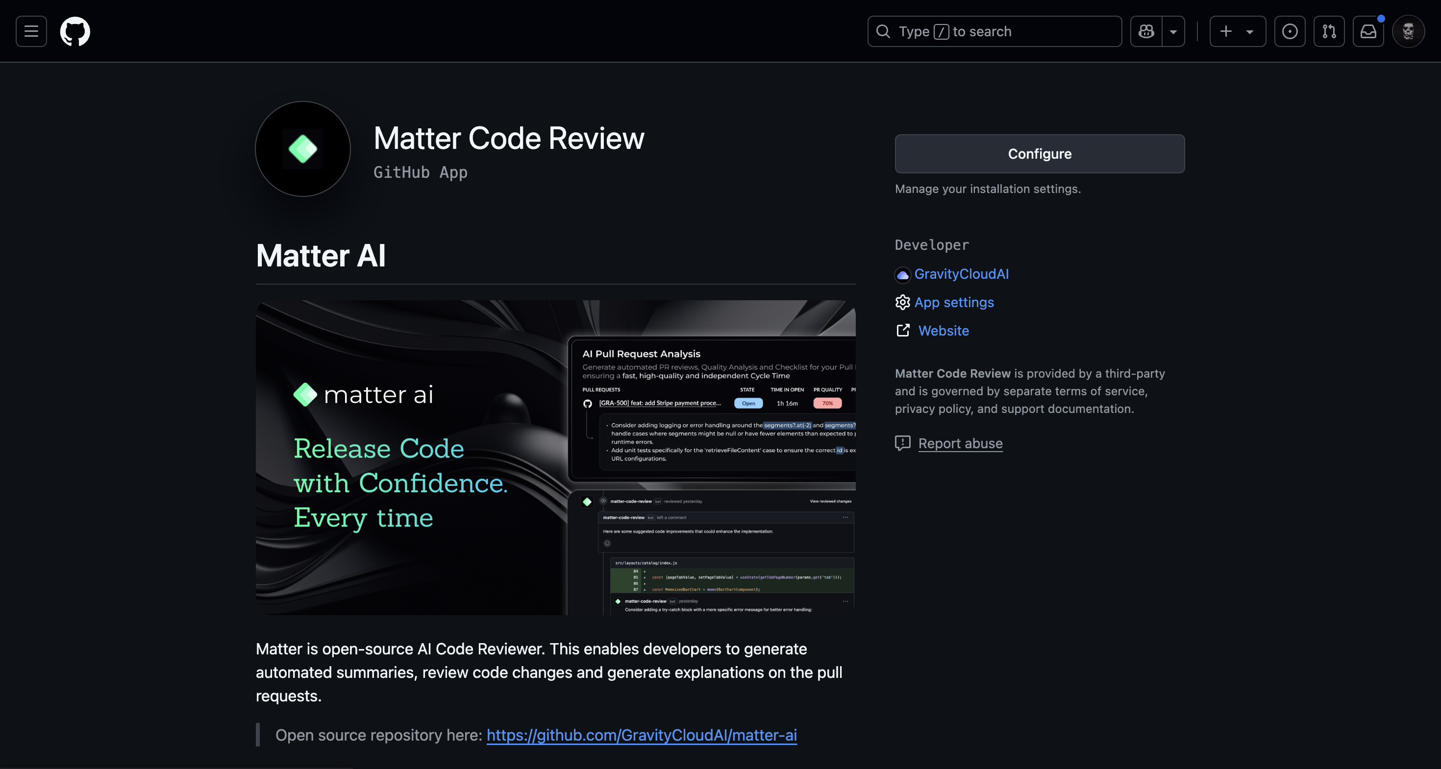 MatterAI Github Connect