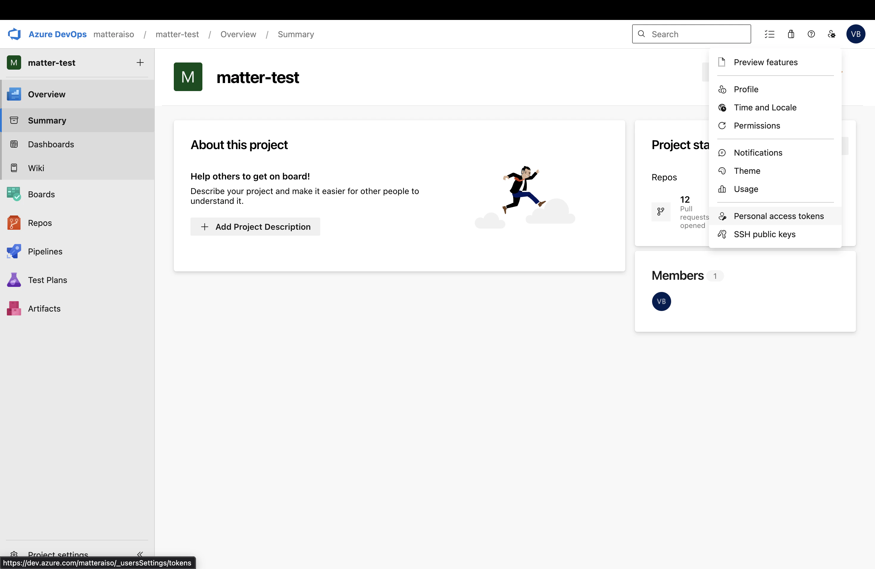 Creating Personal Access Token