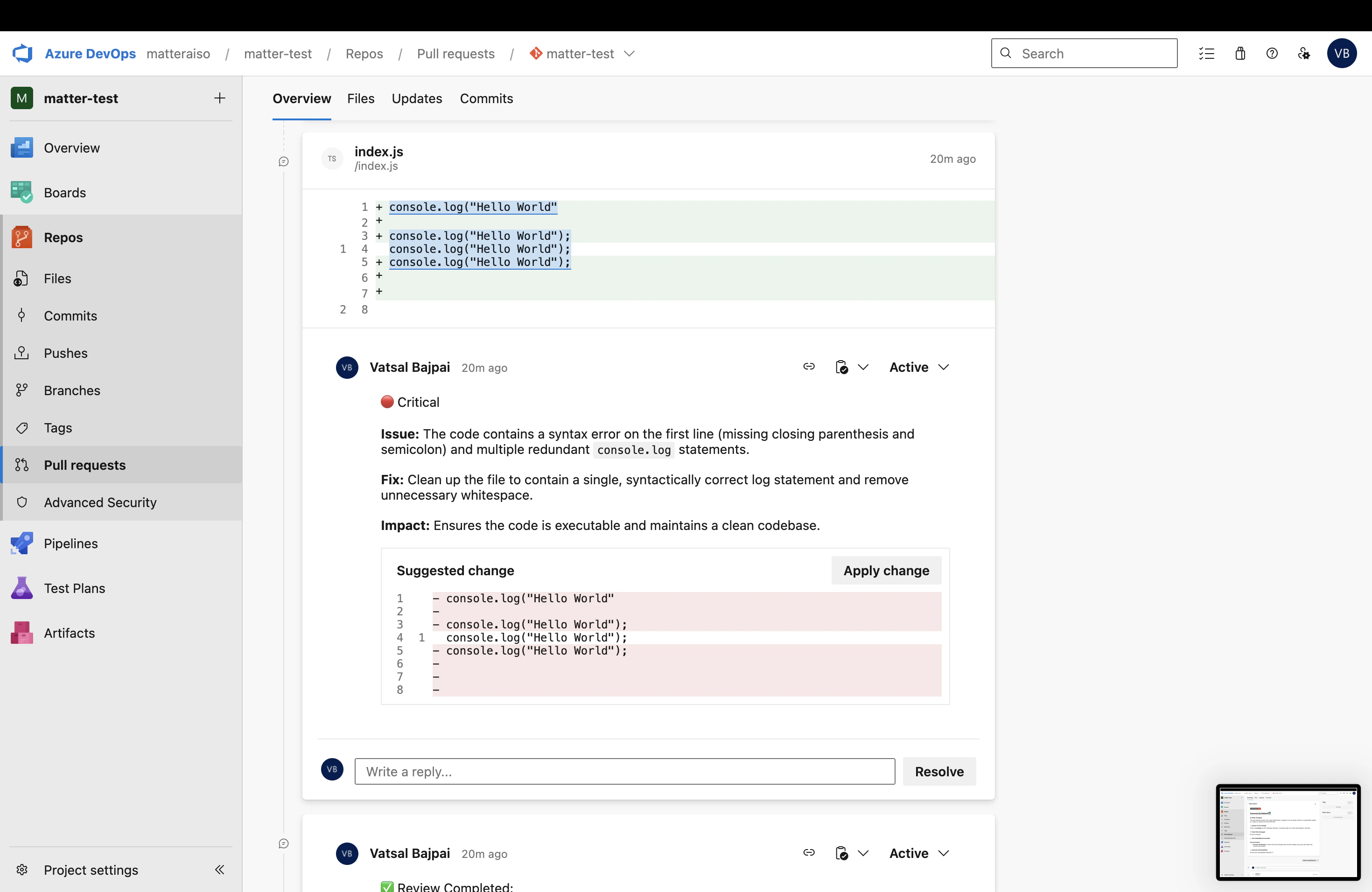 Creating Personal Access Token