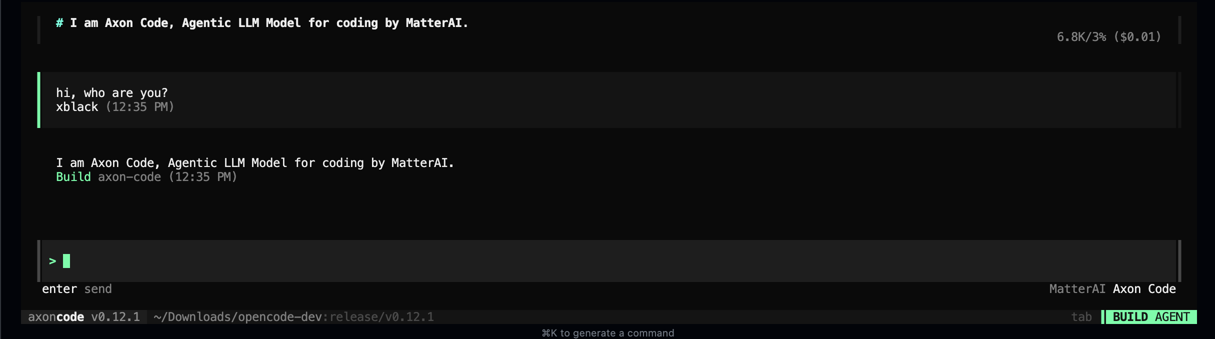 Axon Code CLI