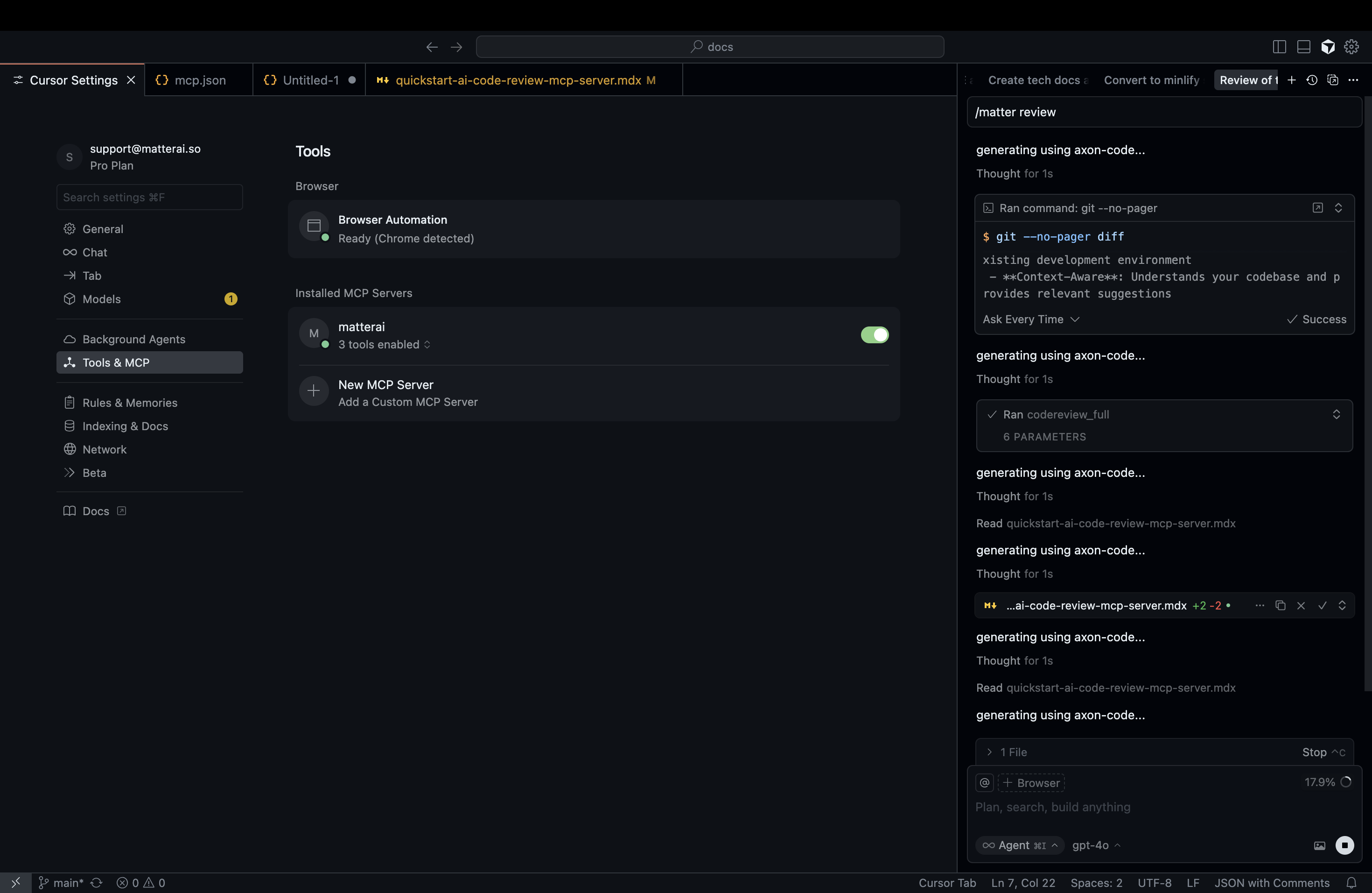 MatterAI MCP Server Preview for Cursor