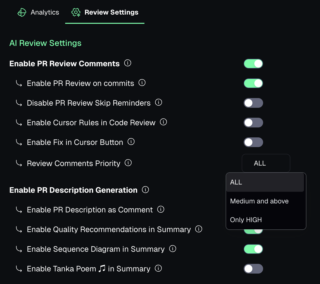 Code Review Configurations | MatterAI Documentation