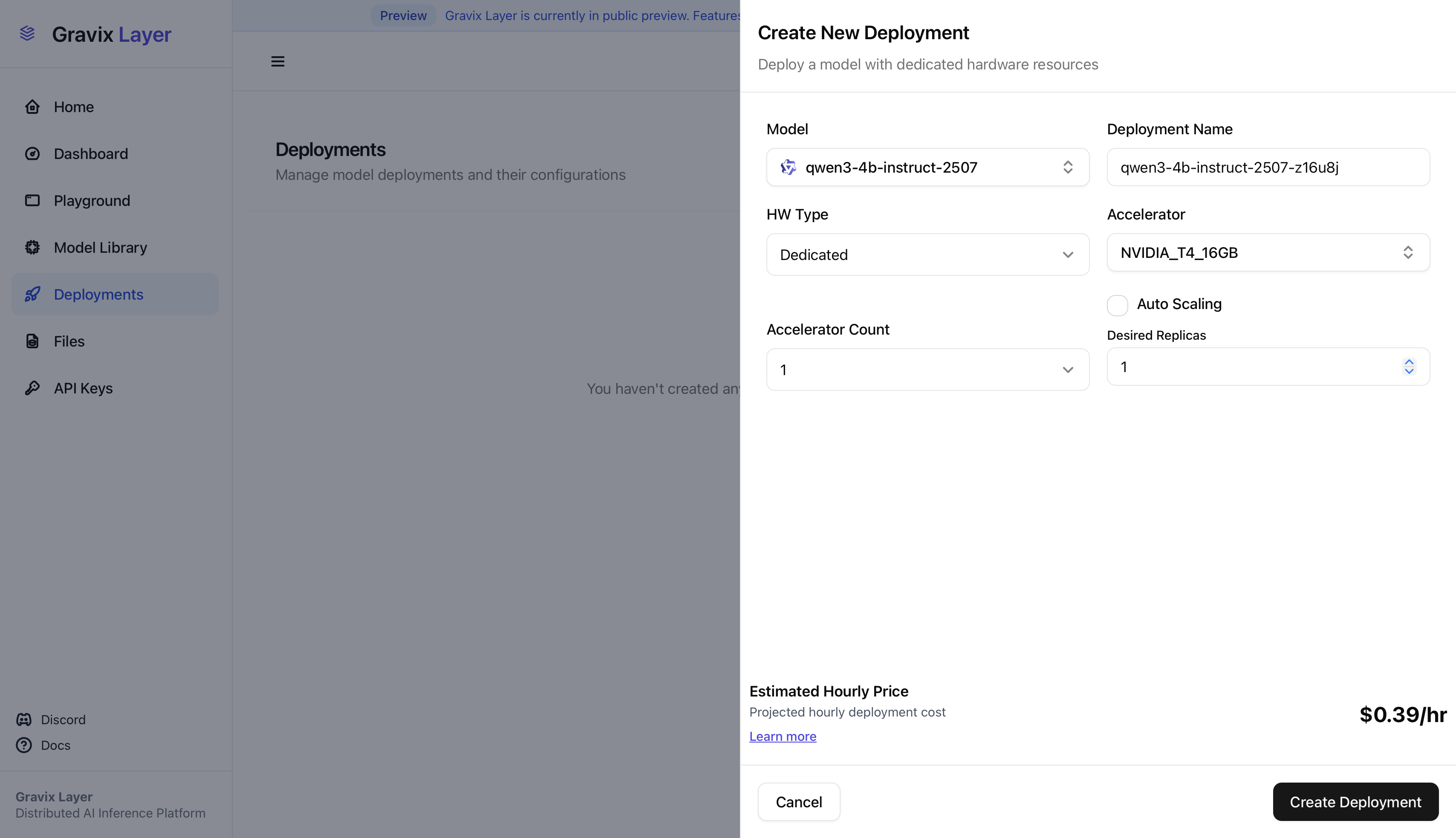 Initial Deployment Setup UI