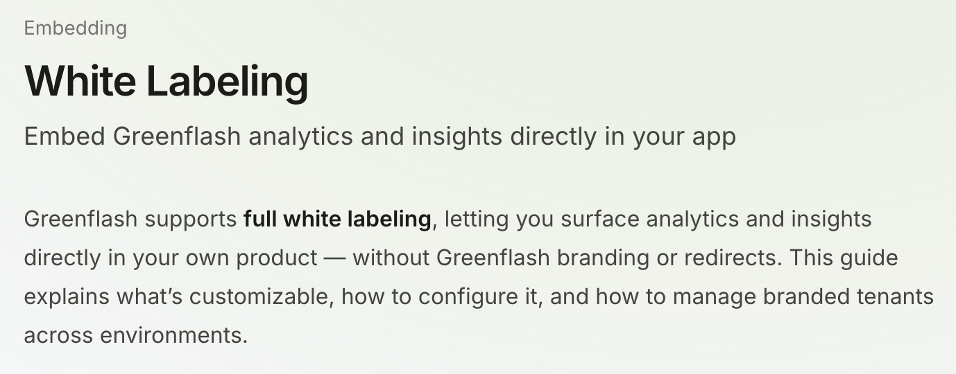 White Labeling