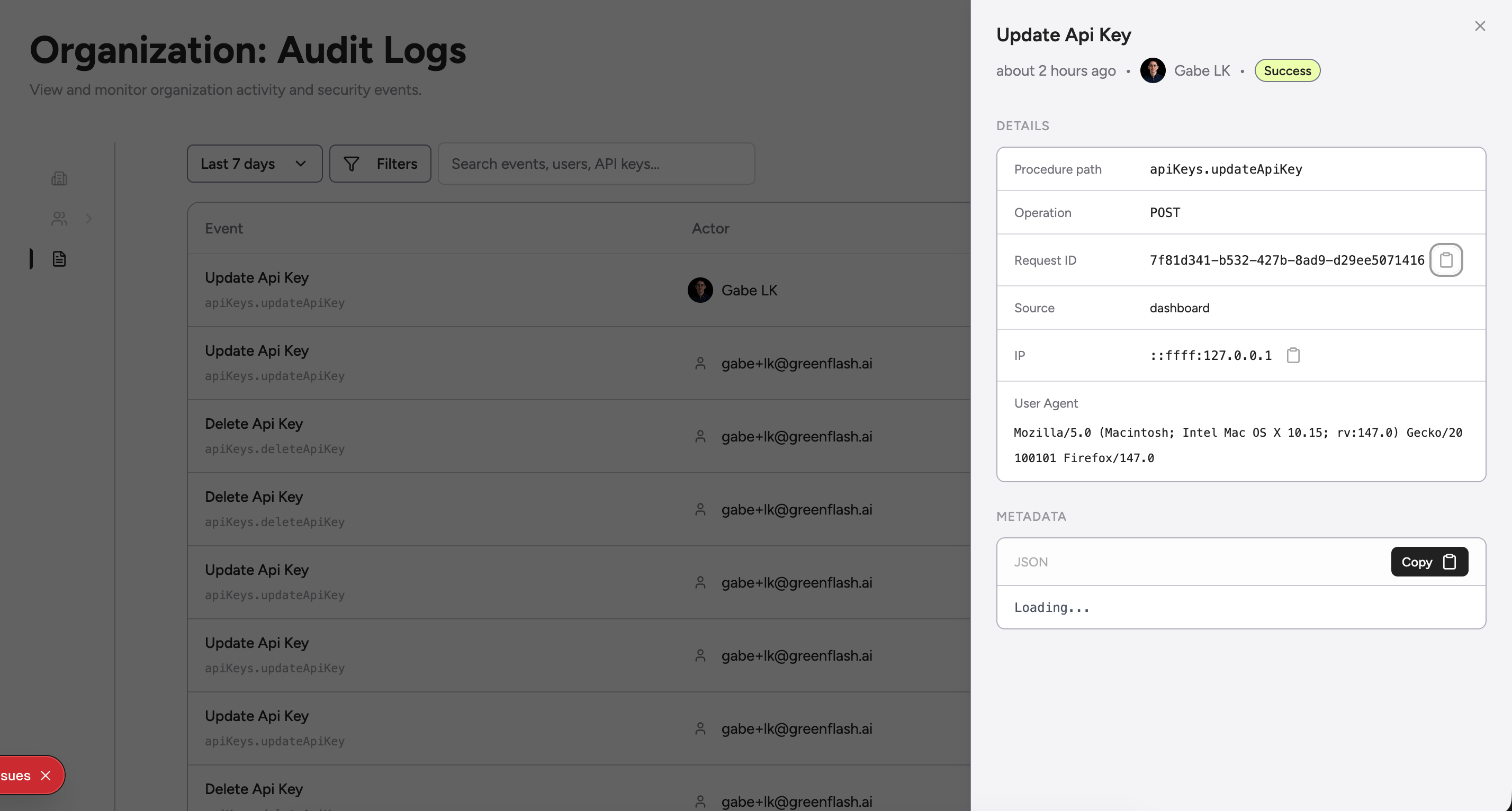 Audit Log Details