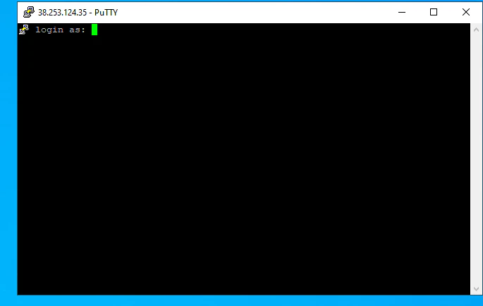 PuTTY login as prompt