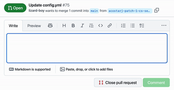 Example of Greptile AI code review trigger