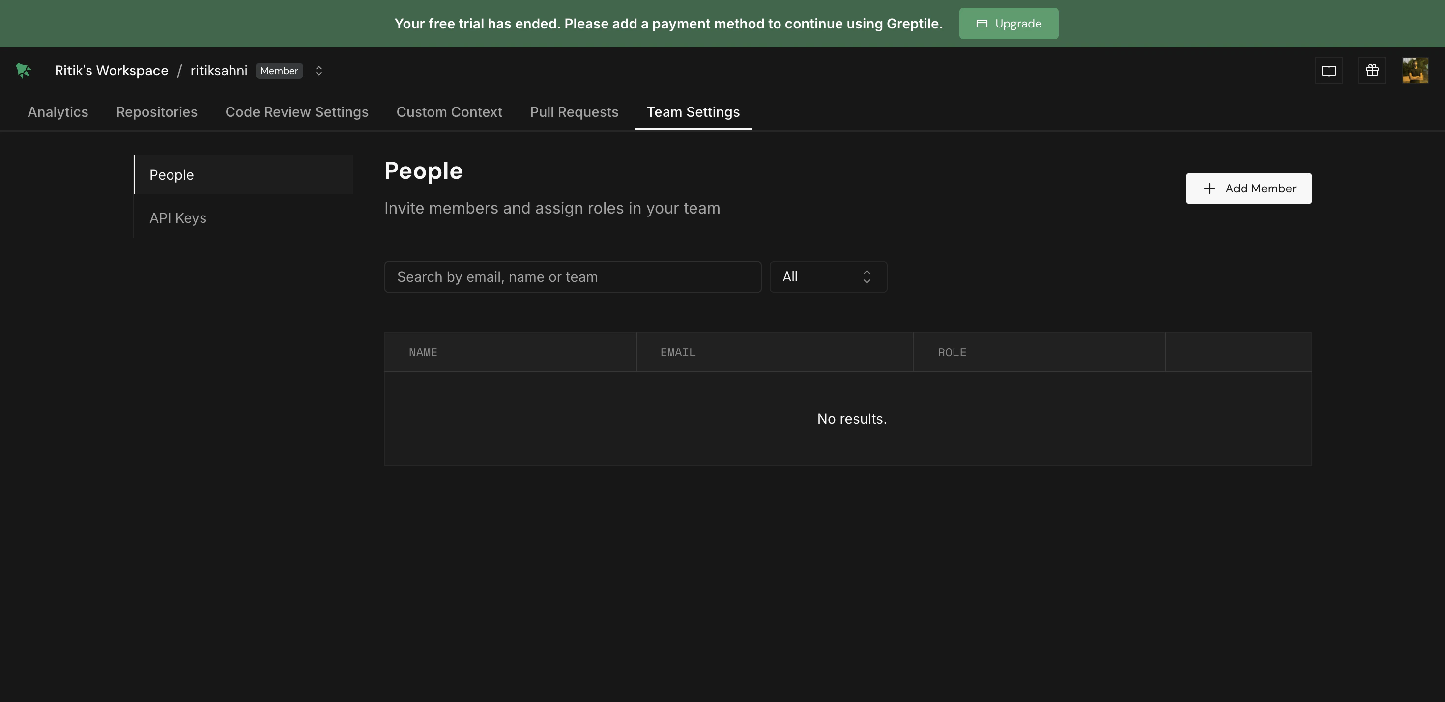 Team people management