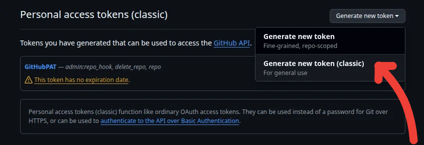 Generate new token