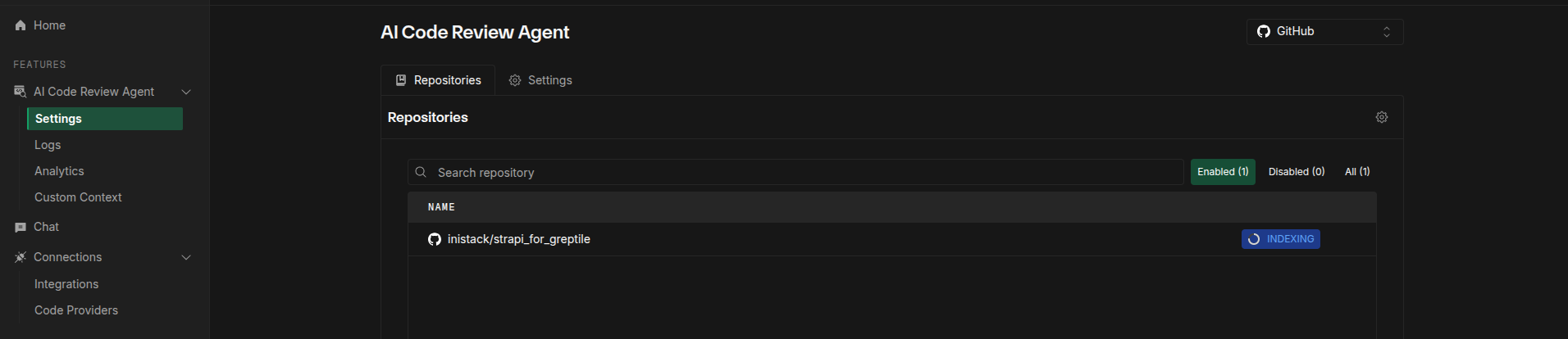 greptile repo indexing
