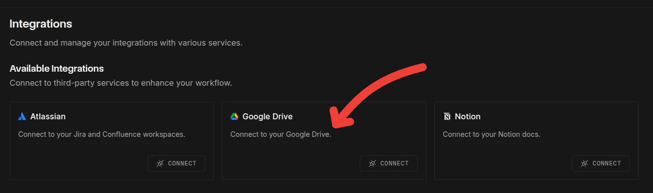 Connect Google Drive