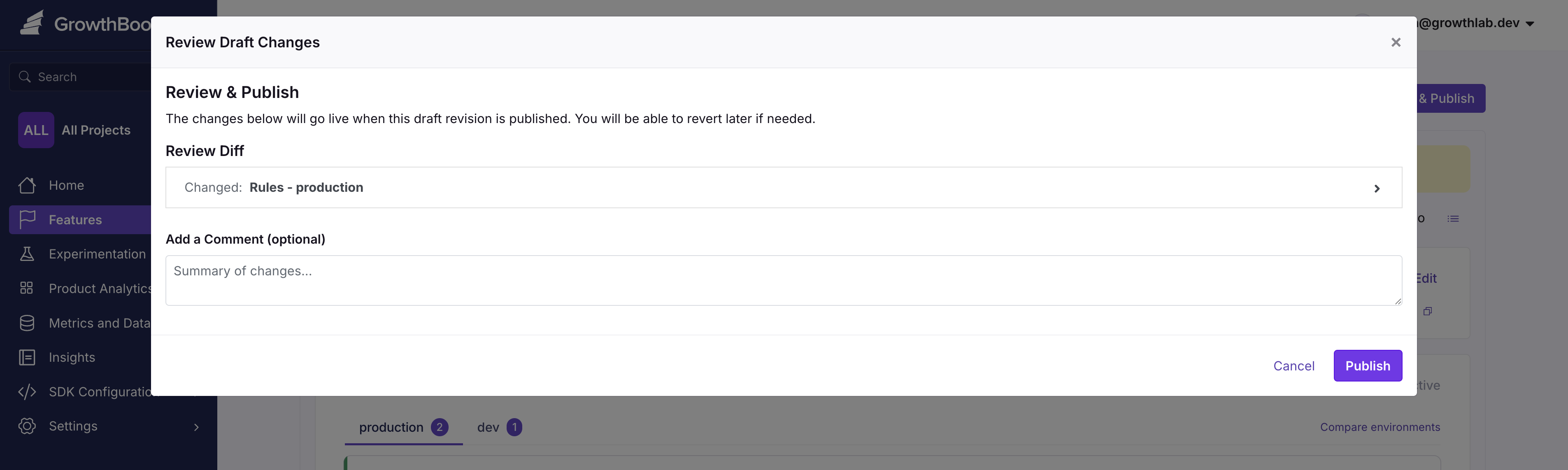 Draft Modal
