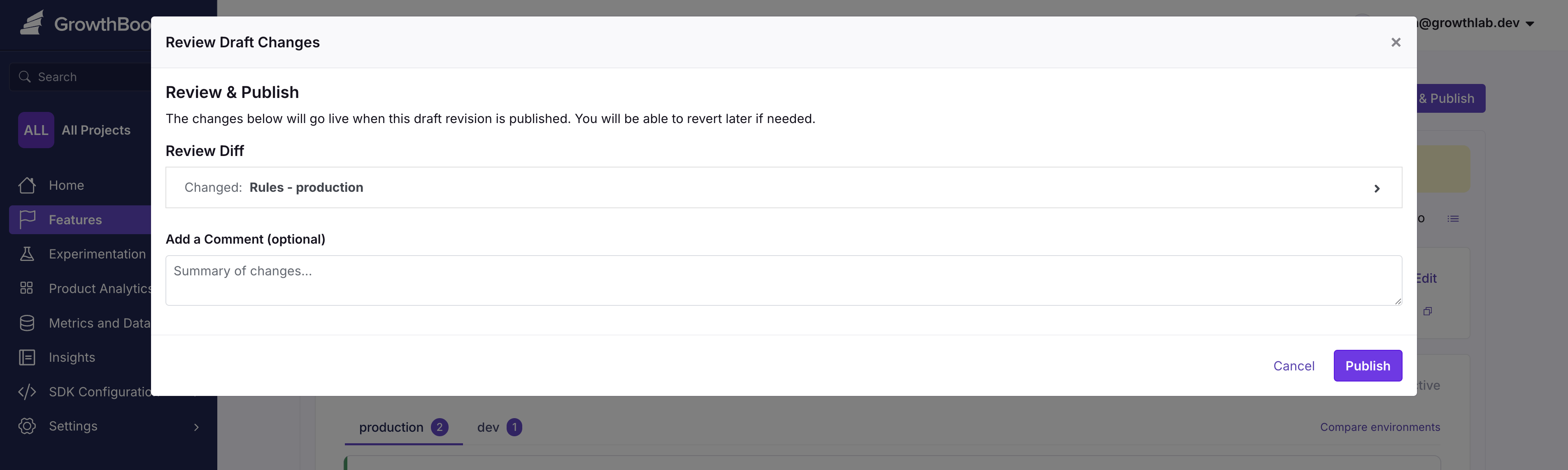 Draft Modal