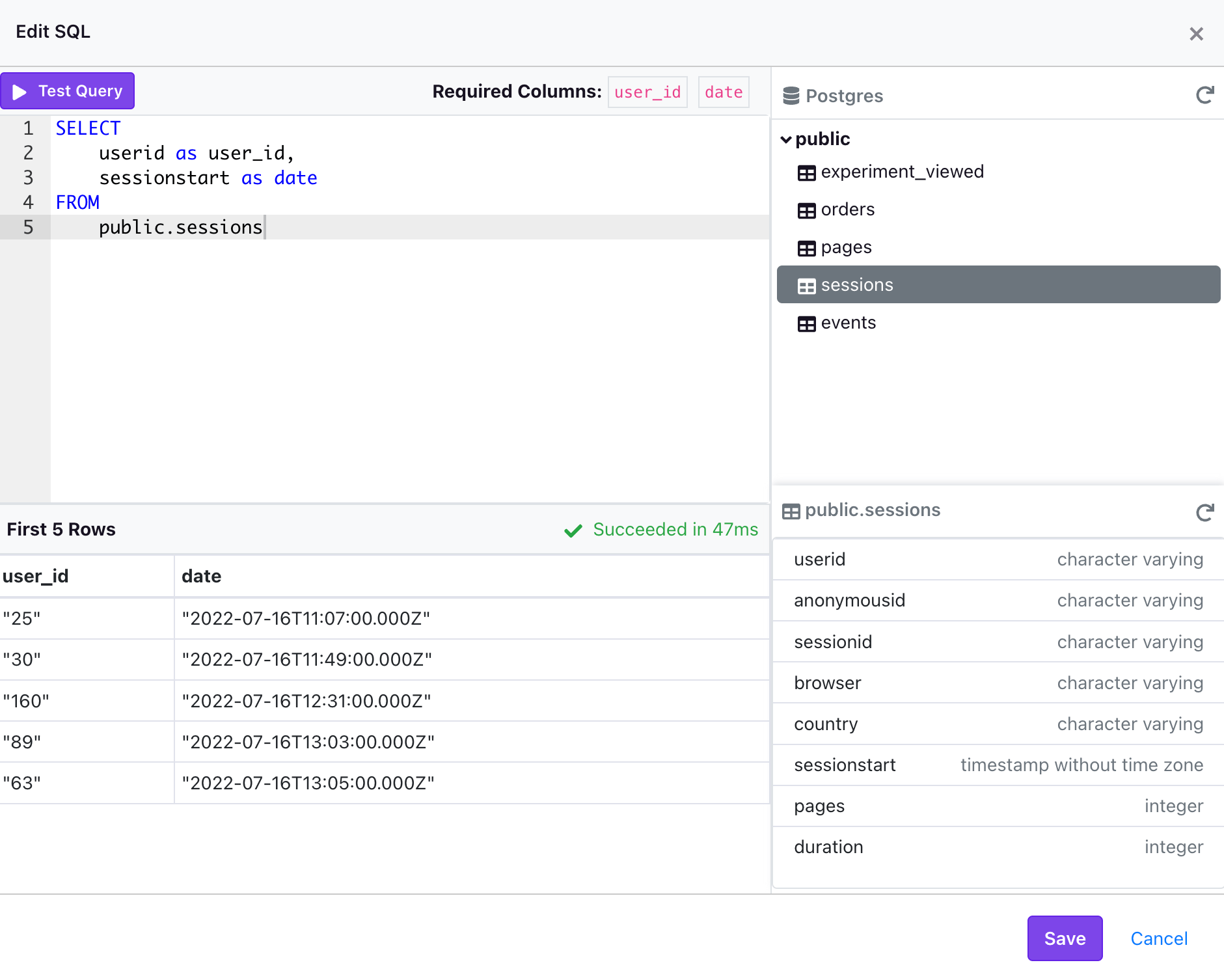 GrowthBook Schema Browser