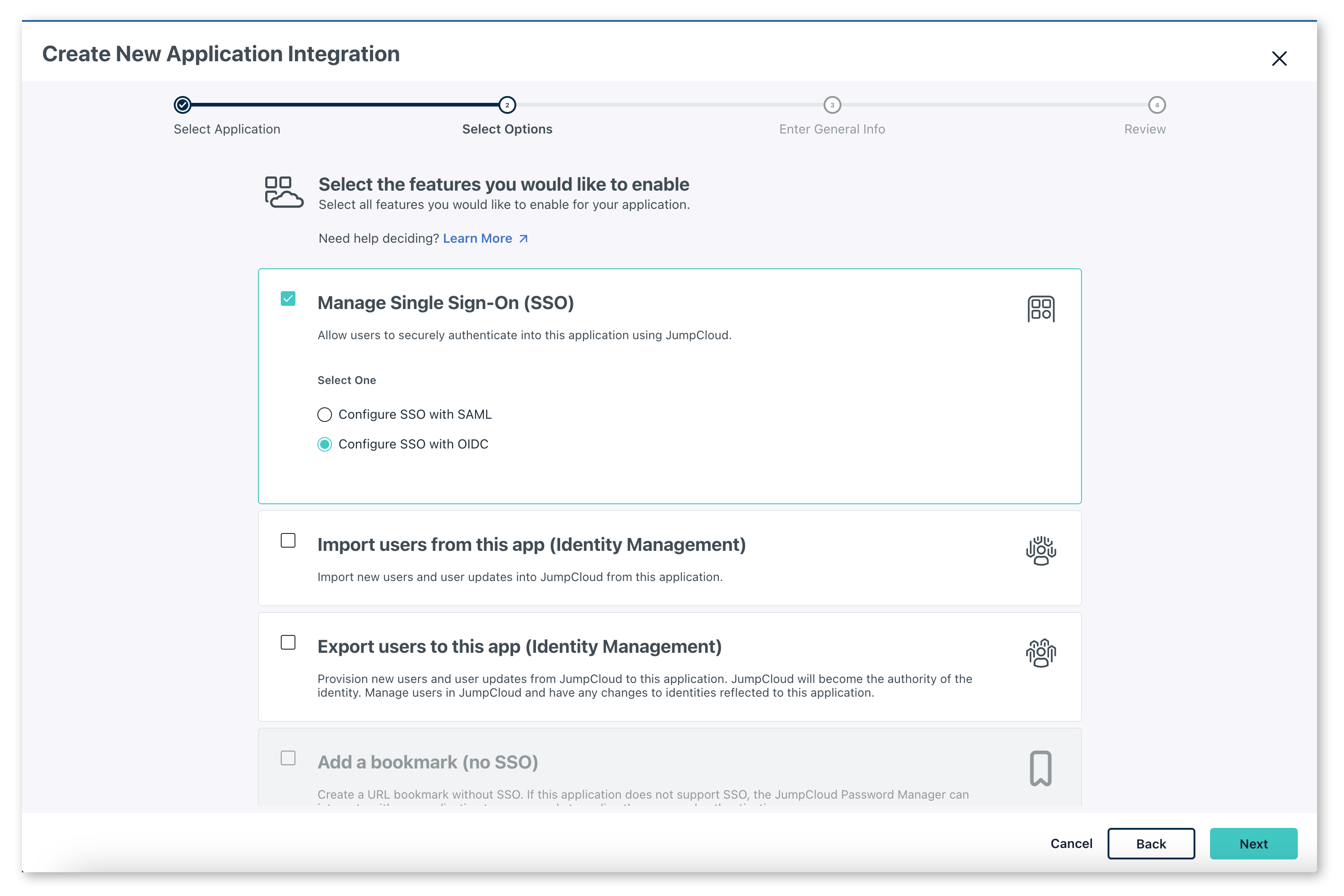 JumpCloud SSO configuration