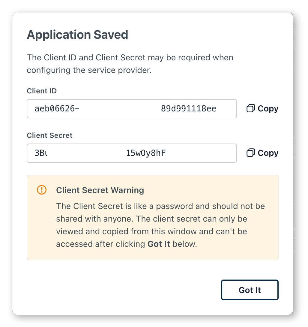 JumpCloud SSO client id and secret