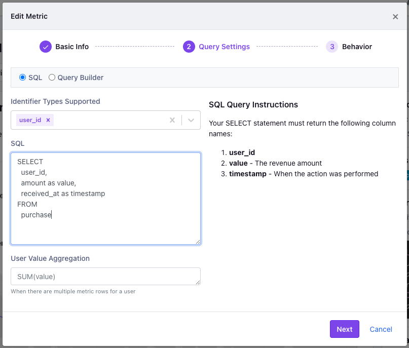Add a metric in GrowthBook