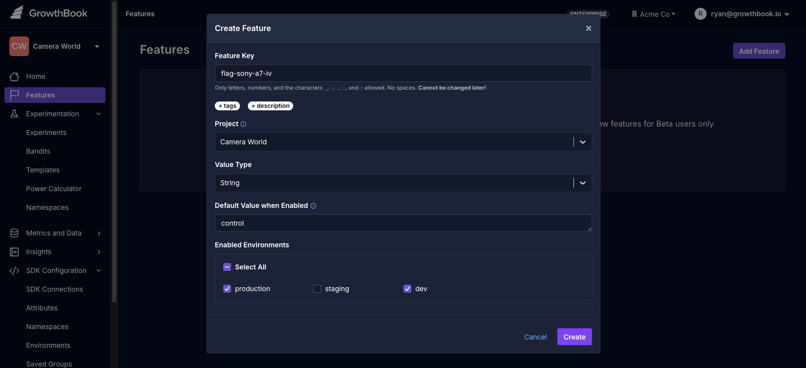 GrowthBook Feature Flag