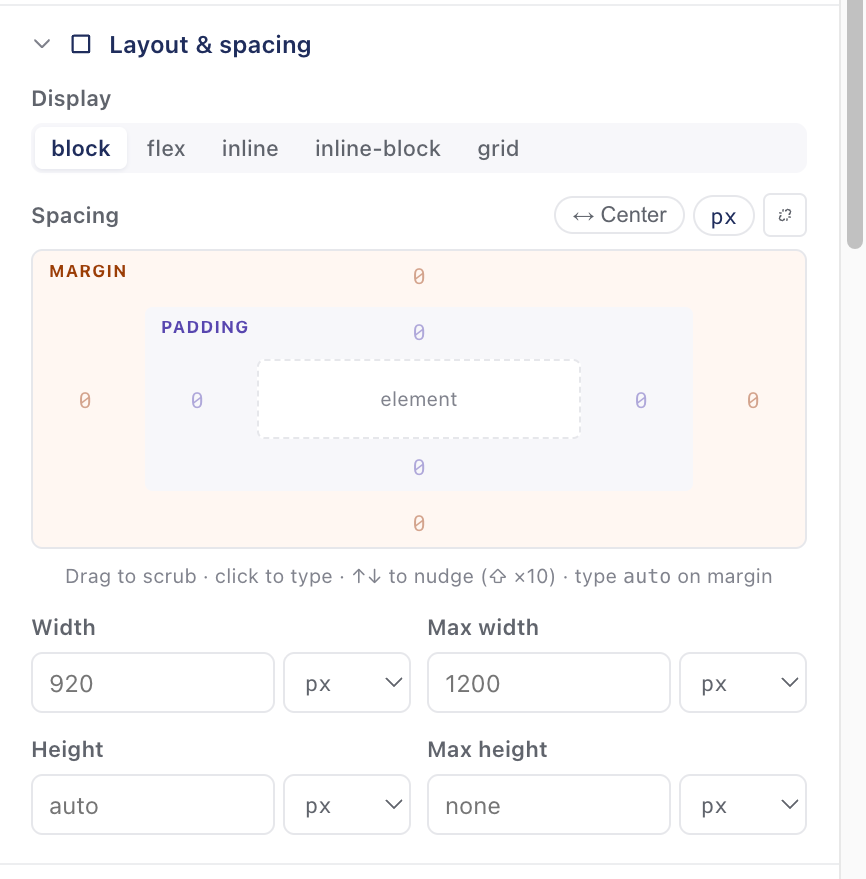 The GrowthBook Visual Editor Layout