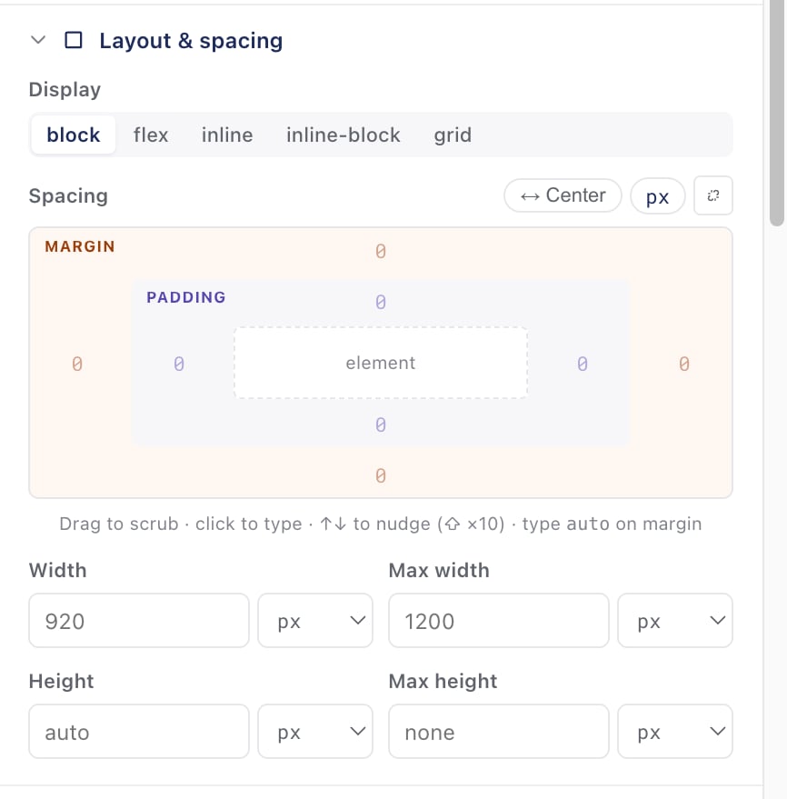 The GrowthBook Visual Editor Layout