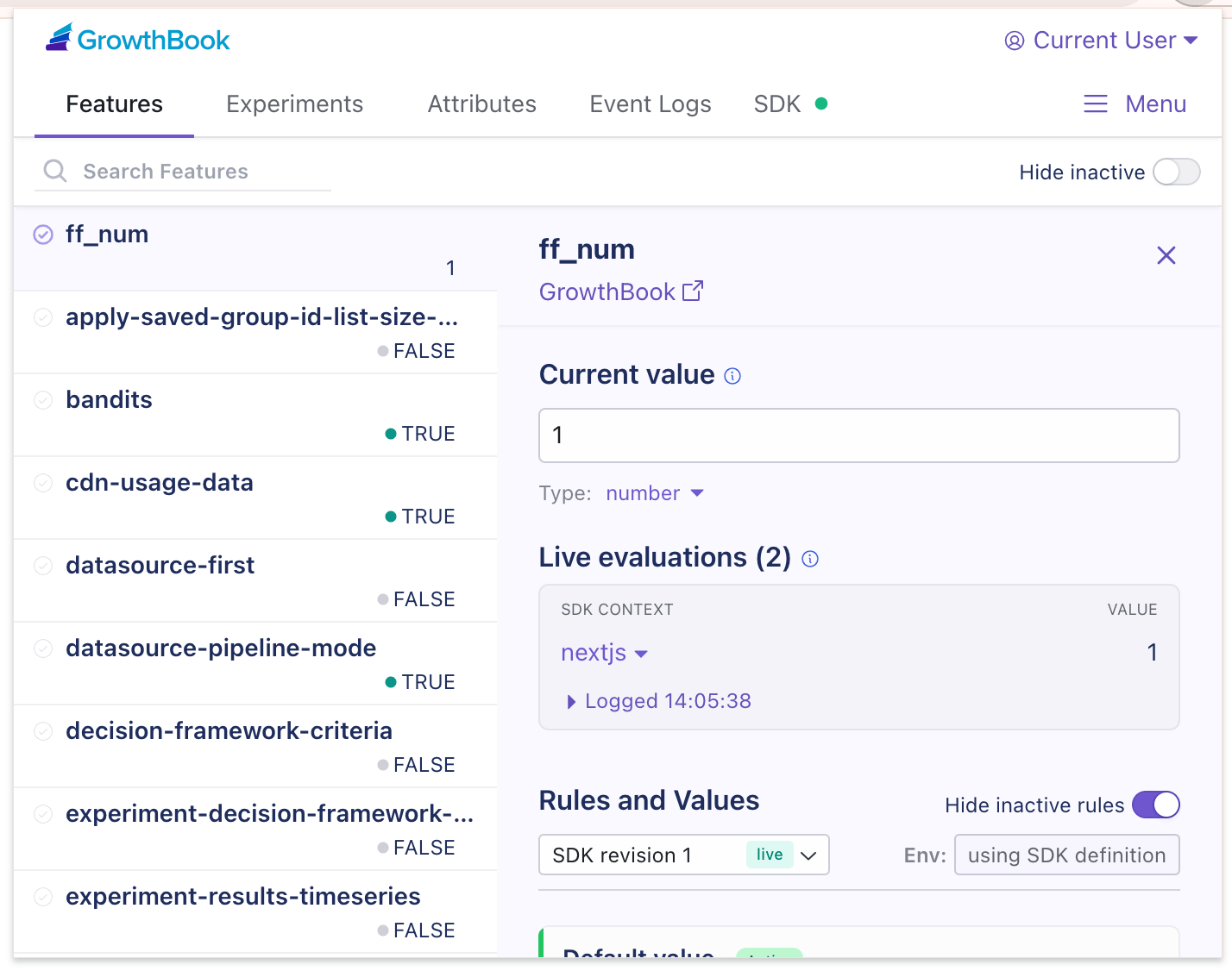 Back-end evaluation logging with DevTools