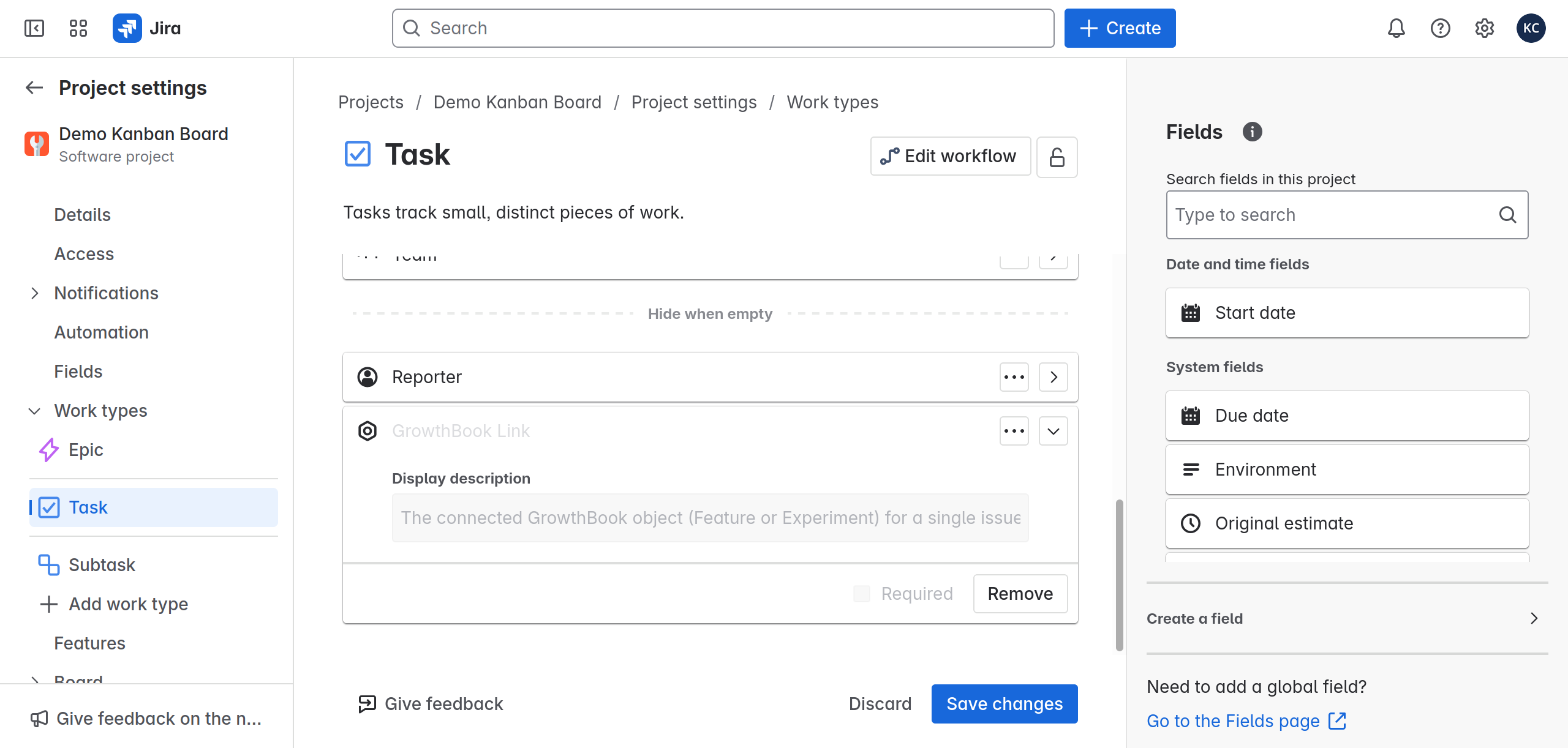 Adding field to work item
