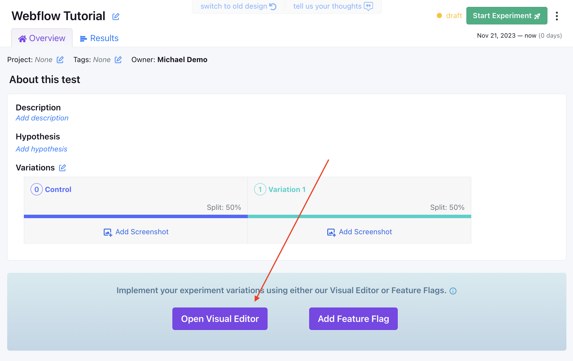 Visual Editor on a Webflow site