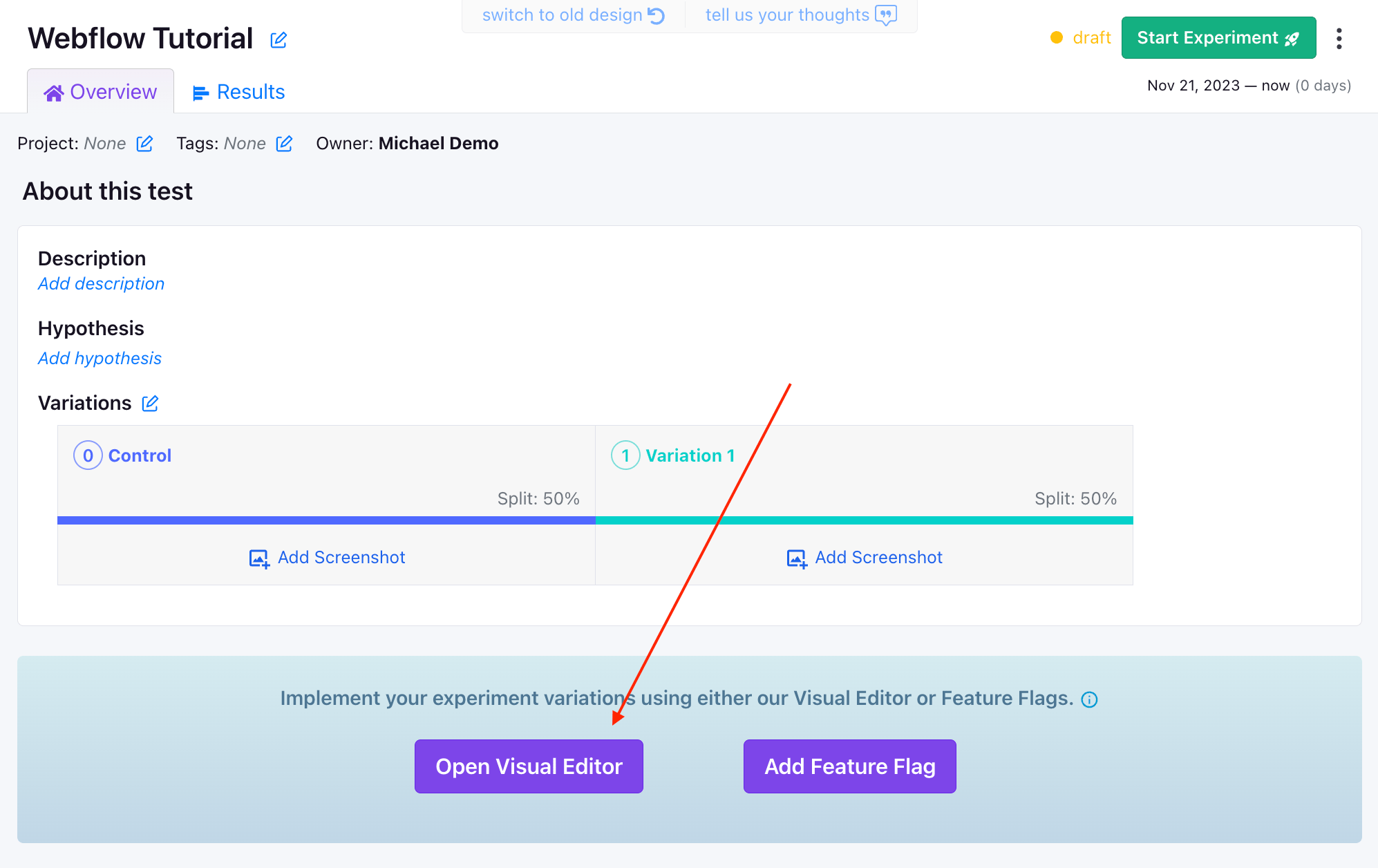 Visual Editor on a Webflow site