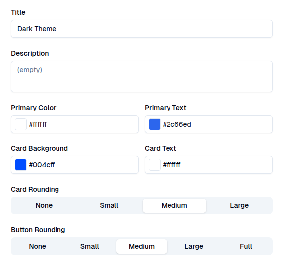 Theme general configuration