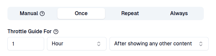 Display frequency once