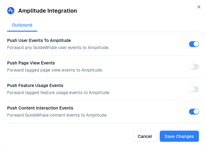 Amplitude integration configuration